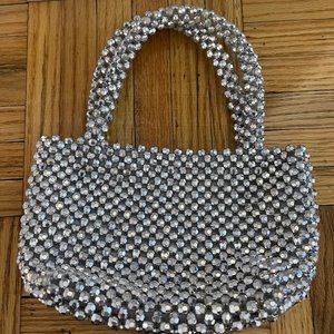LOEFFLER RANDALL Mina Beaded Silver Bag